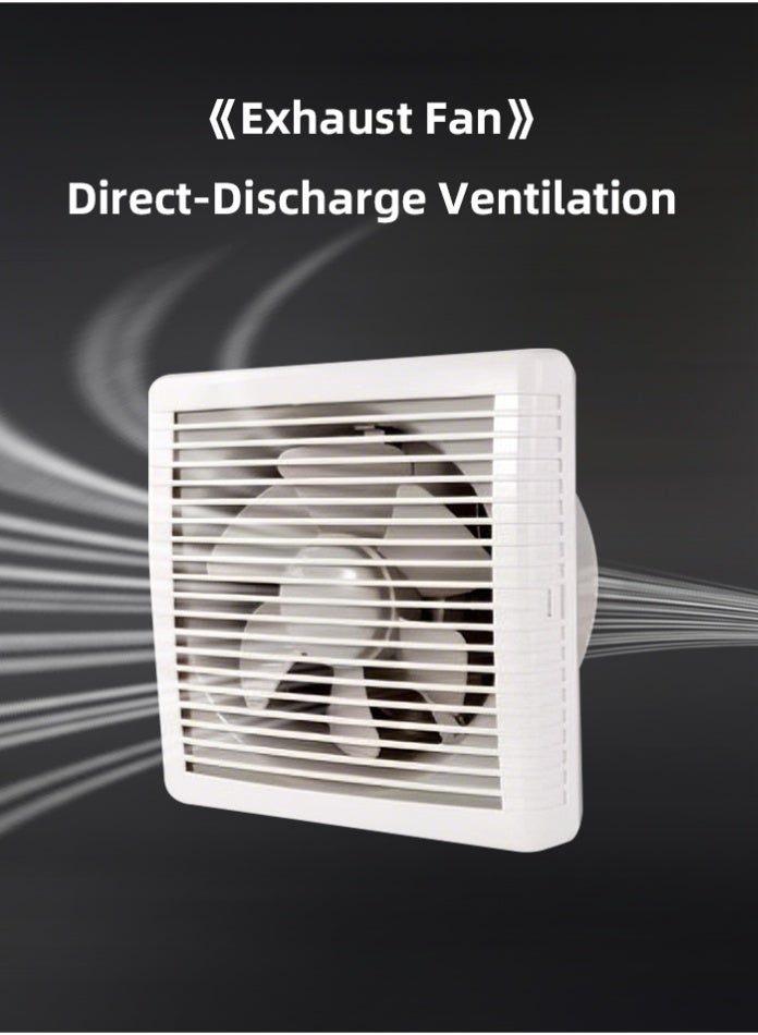 مودي مروحة شفط فائقة الهدوء مقاس 6 بوصات، مدخل هواء قوي للمطبخ والحمام وغرفة المعيشة، لون أبيض، 22 واط، 230 مم - Image 3